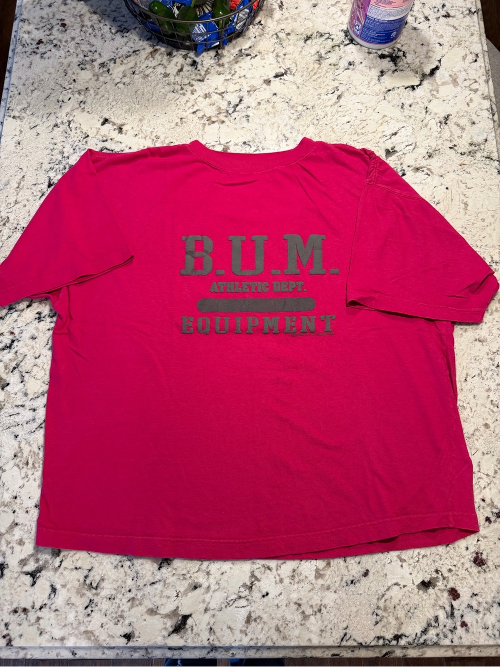 VTG 1992 BUM Equipment Pink Shirt Large Boxy Oversized 90s Tee B.U.M.